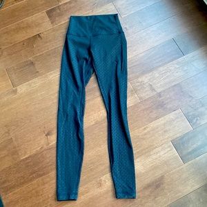 Lululemon align leggings. 28" size 2. Black embossed. Barely worn.